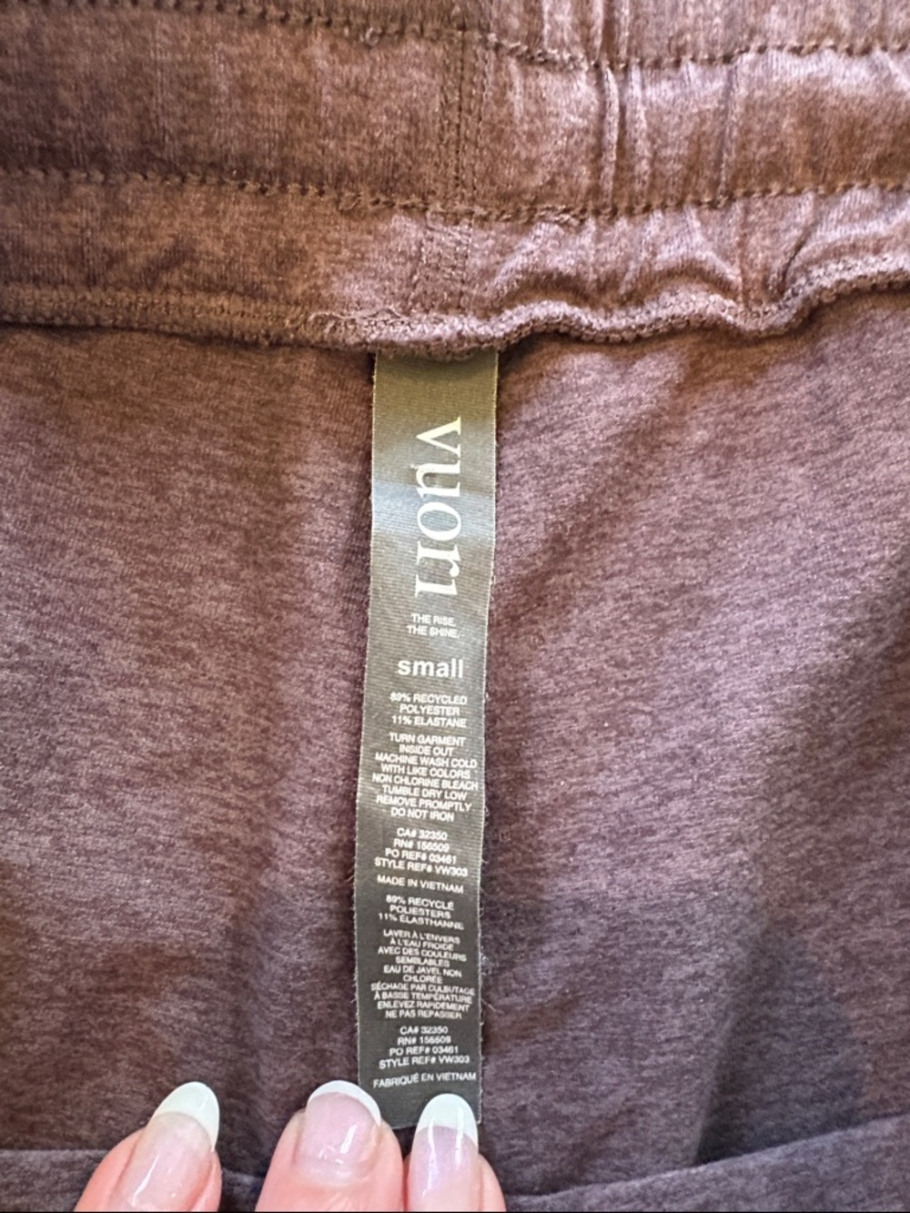 Vuori Women's Burgundy Drawstring Joggers - Picture 6 of 8